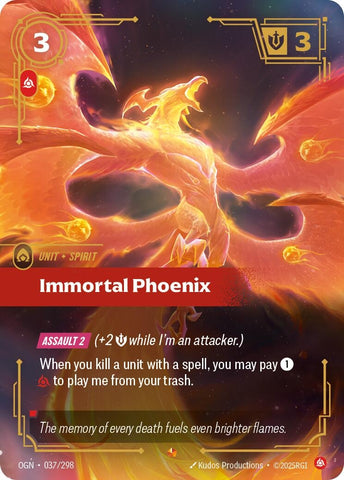 Image for Immortal Phoenix (037/298) (OGN) - Riftbound: League of Legends Trading Card Game