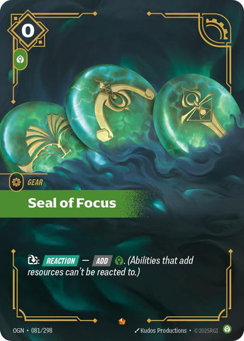 Image for Seal of Focus (081/298) (OGN) - Riftbound: League of Legends Trading Card Game