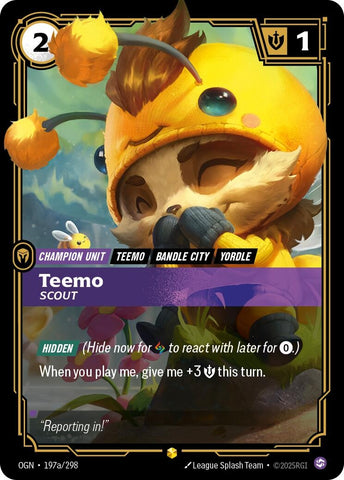 Image for Teemo - Scout (Alternate Art) (197a/298) (OGN) - Riftbound: League of Legends Trading Card Game