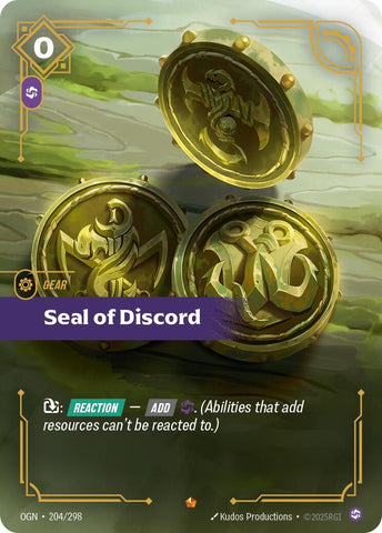 Image for Seal of Discord (204/298) (OGN) - Riftbound: League of Legends Trading Card Game