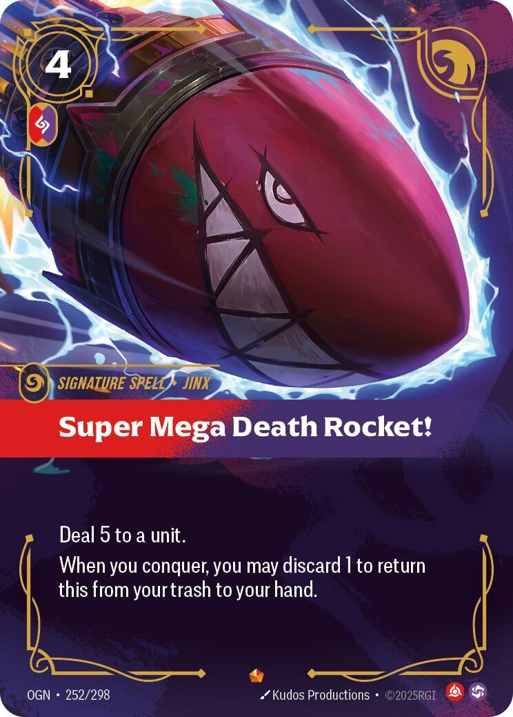 Image for Super Mega Death Rocket! (252/298) (OGN) - Riftbound: League of Legends Trading Card Game