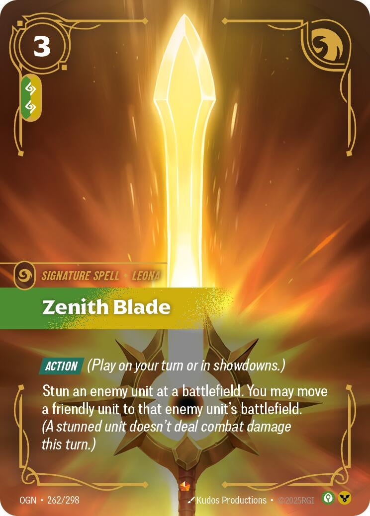Image for Zenith Blade (262/298) (OGN) - Riftbound: League of Legends Trading Card Game