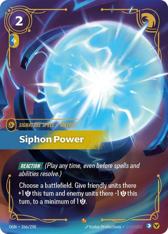 Image for Siphon Power (266/298) (OGN) - Riftbound: League of Legends Trading Card Game
