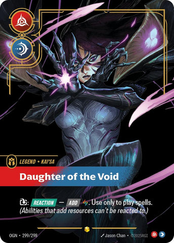 Image for Kai'Sa - Daughter of the Void (Overnumbered) (299/298) (OGN) - Riftbound: League of Legends Trading Card Game