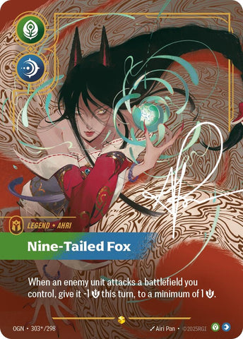 Ahri - Zorra de Nueve Colas (Firma) (303*/298) (OGN)