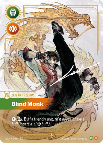 Image for Lee Sin - Blind Monk (Signature) (304*/298) (OGN) - Riftbound: League of Legends Trading Card Game