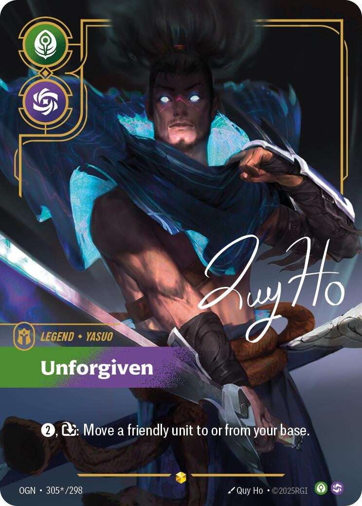Image for Yasuo - Unforgiven (Signature) (305*/298) (OGN) - Riftbound: League of Legends Trading Card Game
