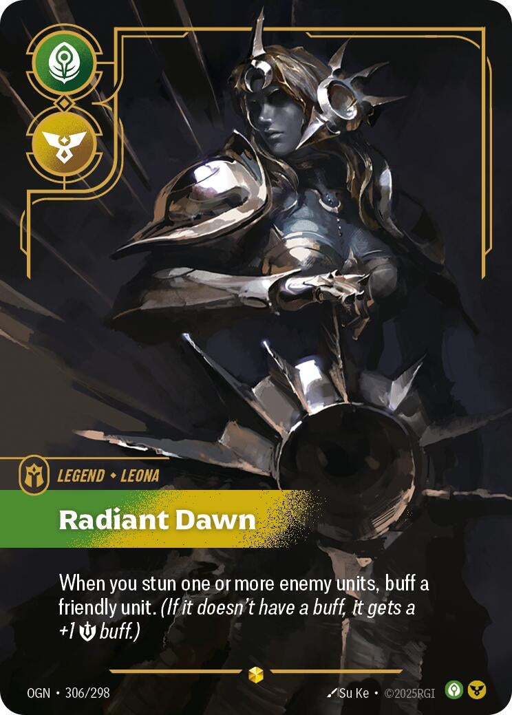Image for Leona - Radiant Dawn (Overnumbered) (306/298) (OGN) - Riftbound: League of Legends Trading Card Game
