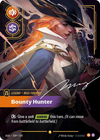 Image for Miss Fortune - Bounty Hunter (Signature) (309*/298) (OGN) - Riftbound: League of Legends Trading Card Game
