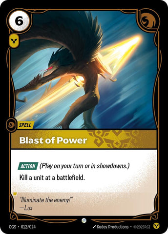 Image for Blast of Power (012/024) (OGS) - Riftbound: League of Legends Trading Card Game