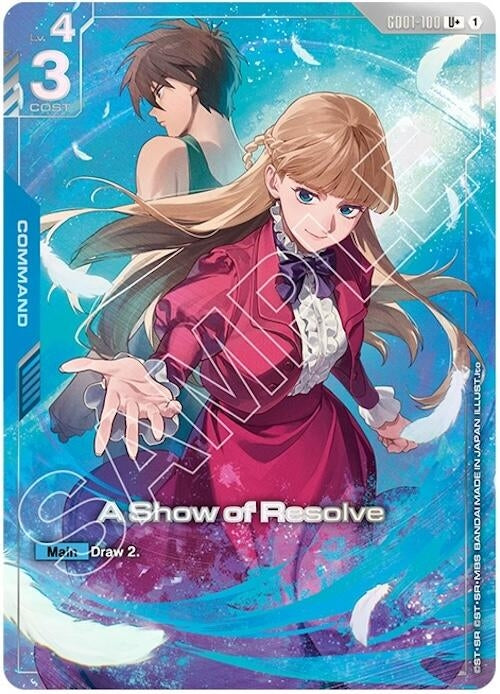 Image for A Show of Resolve (U+) (PB01) (GD01-100) (GCG-PR) - Gundam Card Game