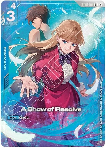 Image for A Show of Resolve (U+) (PB01) (GD01-100) (GCG-PR) - Gundam Card Game