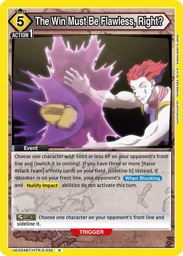 Image for The Win Must Be Flawless, Right? (UEX04BT/HTR-2-032) (UEX04BT) - Union Arena