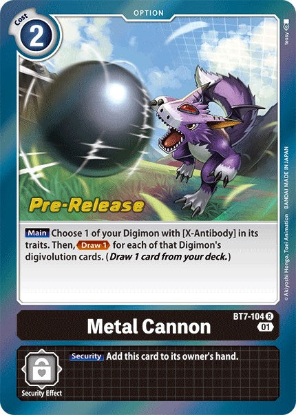 Cañón Metálico [BT7-104] [Cartas de Pre-Lanzamiento de Next Adventure]