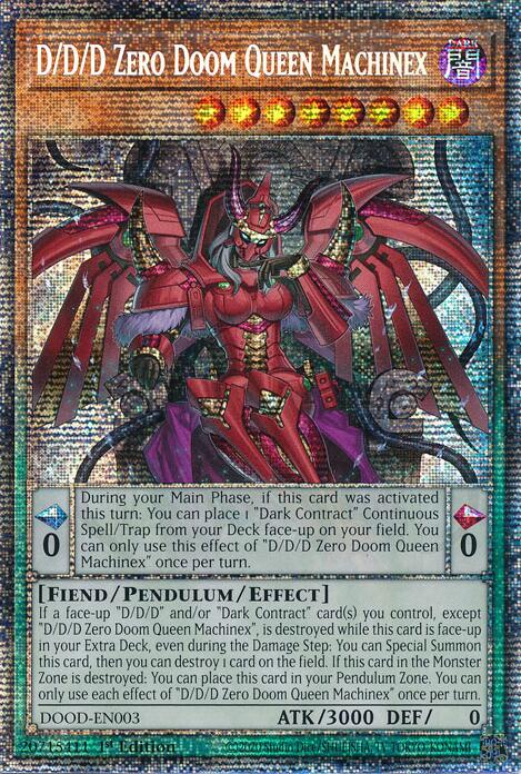 D/D/D Cero Reina de la Fatalidad Machinex (Starlight Rare) [DOOD-EN003] Starlight Rare