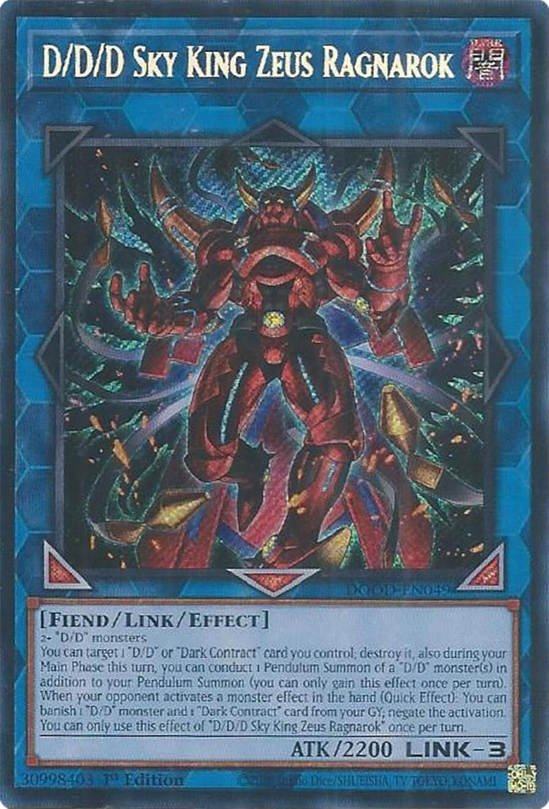 Rey del Cielo D/D/D Zeus Ragnarok [DOOD-EN049] Secreta Rara