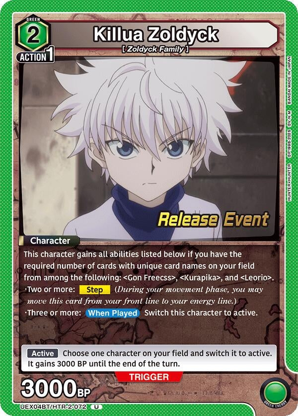 Image for Killua Zoldyck (072) (UEX04BT/HTR-2-072) (UEX04BT_RE) - Union Arena