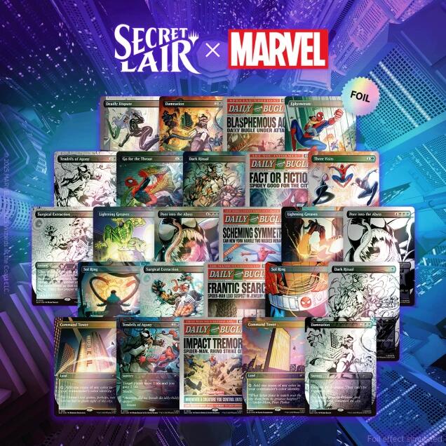 Secret Lair Drop : Secret Lair x Spider-Man de Marvel : L'offre groupée Toile-Tisseuse brillante
