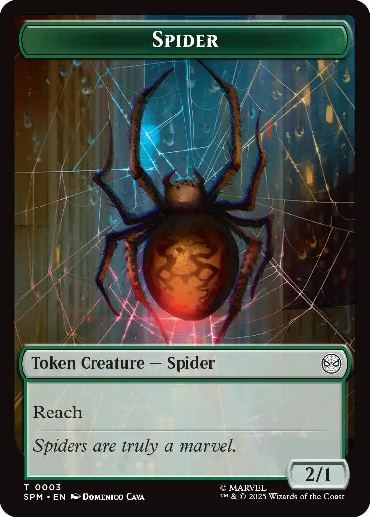 Araña // Tesoro Ficha de doble cara [Fichas de Spider-Man de Marvel]