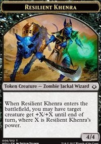 Khenra résilient // Jeton Chat recto-verso [Jetons Hour of Devastation]