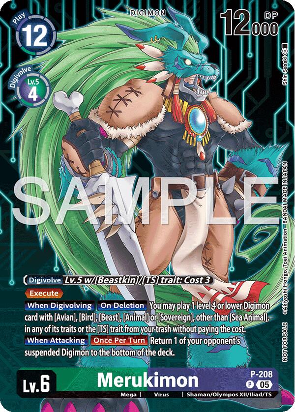 Merukimon [P-208] (Pack promotionnel Hacker's Slumber Box) [Cartes promotionnelles]