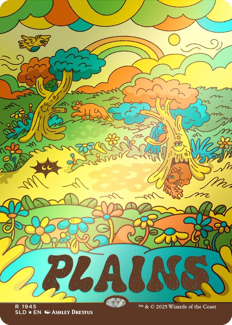 Image for Plains (1945) (Rainbow Foil) (1945) - Magic: The Gathering