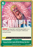 Parce que le Côté de la Justice Sera Celui Qui Gagnera !! (Tournament Pack 2025 Vol. 4) [One Piece Promotion Cards]