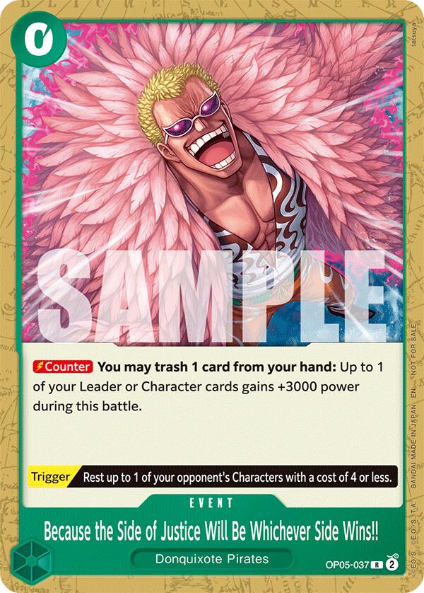 Parce que le Côté de la Justice Sera Celui Qui Gagnera !! (Tournament Pack 2025 Vol. 4) [One Piece Promotion Cards]
