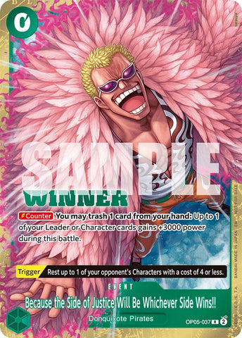 ¡¡Porque el lado de la justicia será el lado que gane!! (Winner Pack 2025 Vol. 4) [Cartas promocionales de One Piece]