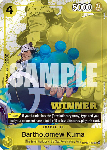Bartholomew Kuma (Winner Pack 2025 Vol. 4) [Cartas Promocionales de One Piece]