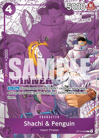 Shachi y Pingüino (Paquete de Ganadores 2025 Vol. 4) [Cartas Promocionales de One Piece]