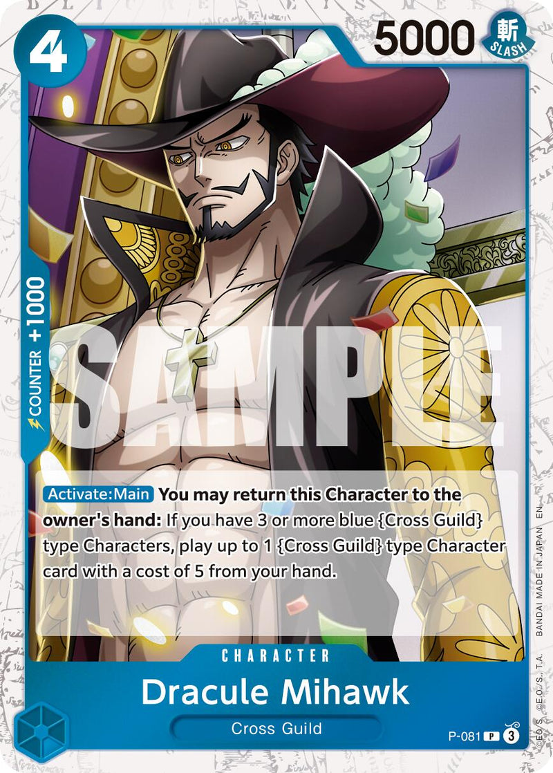 Dracule Mihawk (P-081) (Holographique Pirate) [Premium Booster -The Best- Vol. 2]