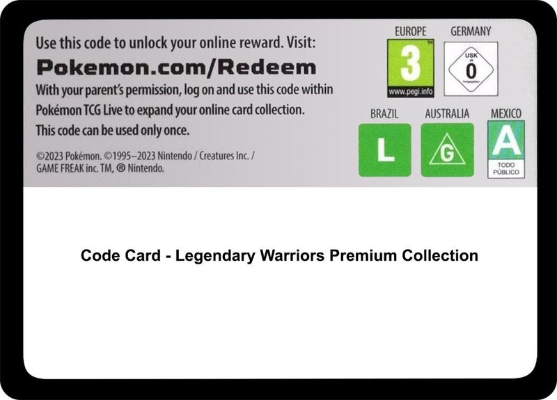 Image for Code Card - Legendary Warriors Premium Collection (MCAP) - Pokemon