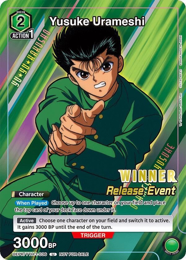 Image for Yusuke Urameshi (Release Event Winner) (UEPR/YYH-1-036) (UE13BT_RE) - Union Arena