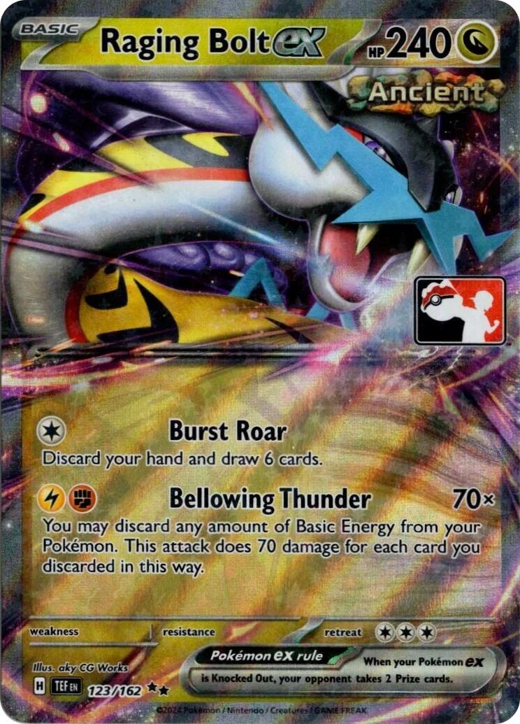 Raging Bolt ex (123/162) (Paquete de premios Serie 5) [Paquete de premios Serie Cinco]