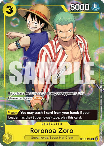 Roronoa Zoro (Jeu de cartes à construire - Événement Hissez les voiles) [Cartes promotionnelles One Piece]