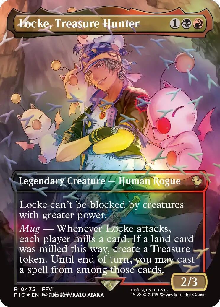 Image for Locke, Treasure Hunter (Borderless) (Chocobo Track Foil) (475) - Magic: The Gathering
