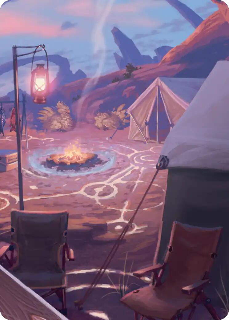 Tarjeta de Arte de Escena de Campamento Chocobo [Serie de Arte FINAL FANTASY]