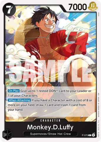 Monkey.D.Luffy (P-075) (Pirata Foil) [Premium Booster -The Best- Vol. 2]