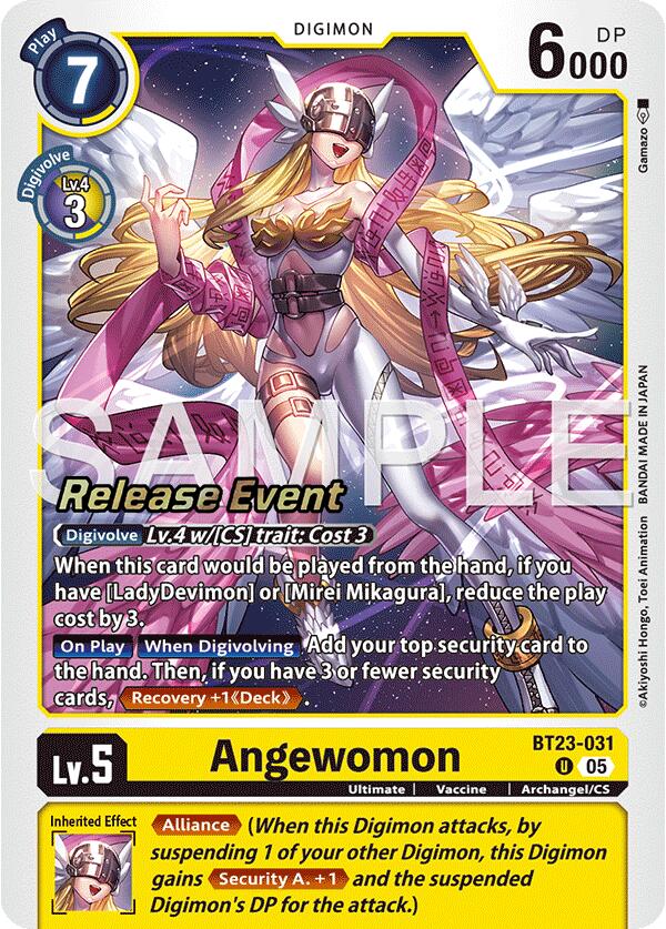 Angewomon [BT23-031] [Cartas del evento de lanzamiento de Hackers' Slumber]