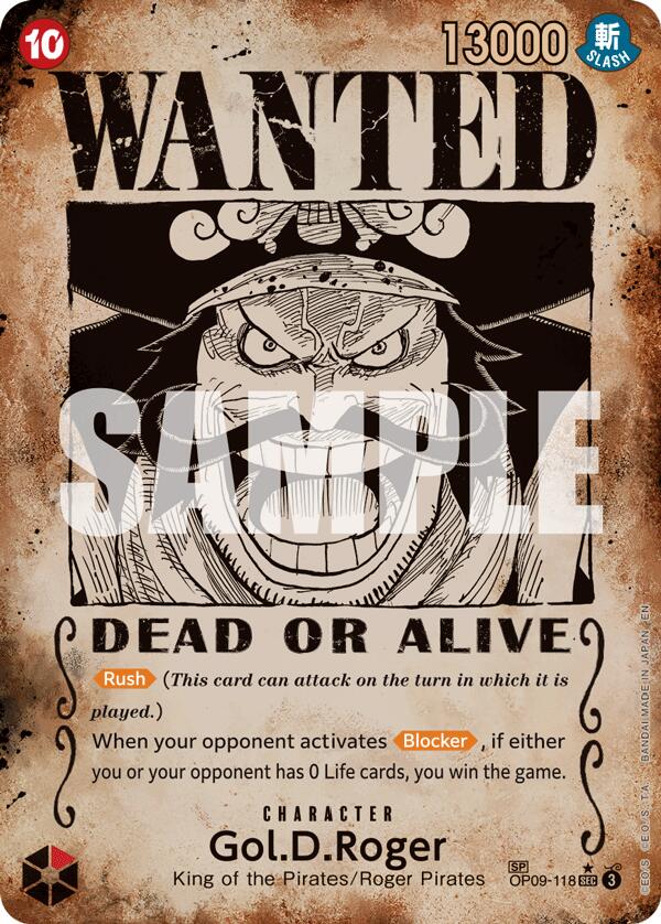 Gol.D.Roger (OP09-118) (SP) (Cartel de Se Busca) [Llevando Su Voluntad]