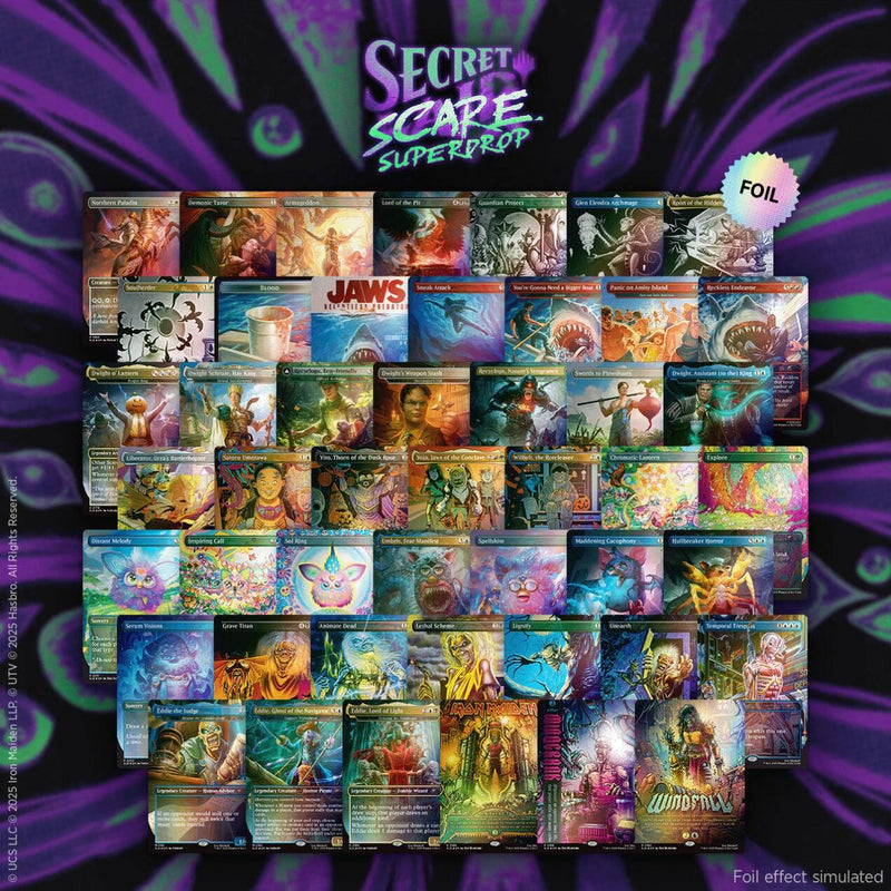 Secret Lair : Collection de cartes spéciales – Eddie's Metal As Hell (Secret Scare Superdrop – Lot entièrement Premium)