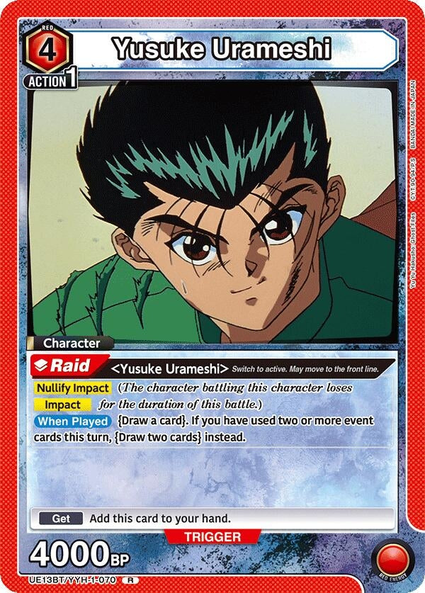 Image for Yusuke Urameshi (070) (UE13BT/YYH-1-070) (UE13BT) - Union Arena
