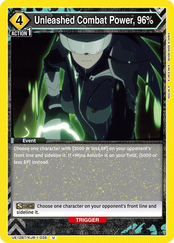 Image for Unleashed Combat Power, 96% (UE12BT/KJ8-1-035) (UE12BT) - Union Arena