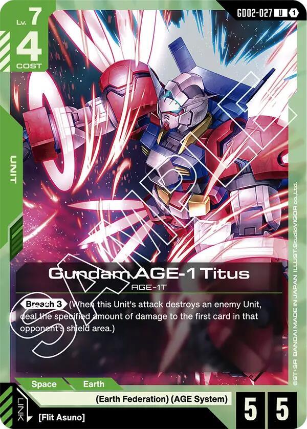 Gundam AGE-1 Titus (GD02-027) - Dual Impact (GD02)