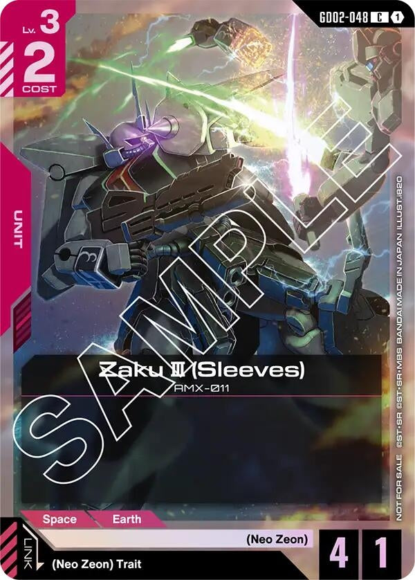 Image for Zaku III (Sleeves) (Store Tournament Participant Pack 02) (GD02-048) (GCG-PR) - Gundam Card Game