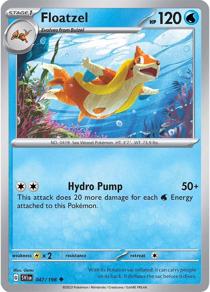 Floatzel (047/198) [Escarlata y Púrpura: Set Base]