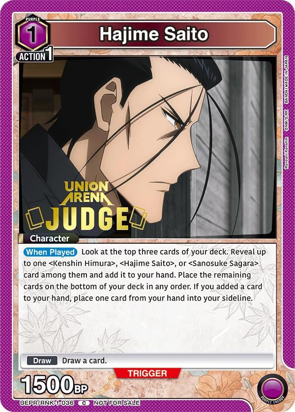 Image for Hajime Saito (036) (Judge Pack) (UEPR/RNK-1-036) (UEPR) - Union Arena
