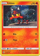 Litten (24/149) (Holo Cosmos) [Soleil et Lune : Set de Base]