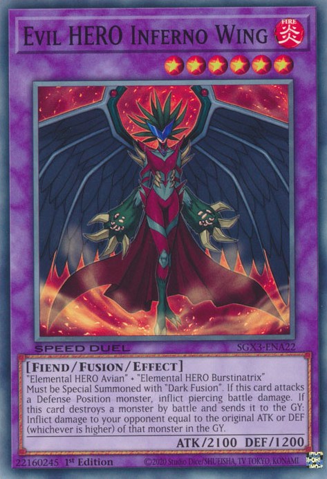 Evil HERO Inferno Wing [SGX3-ENA22] Común
